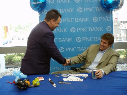 New Jersey Magician Mark H. Wurst Performs for New York Knicks David Lee